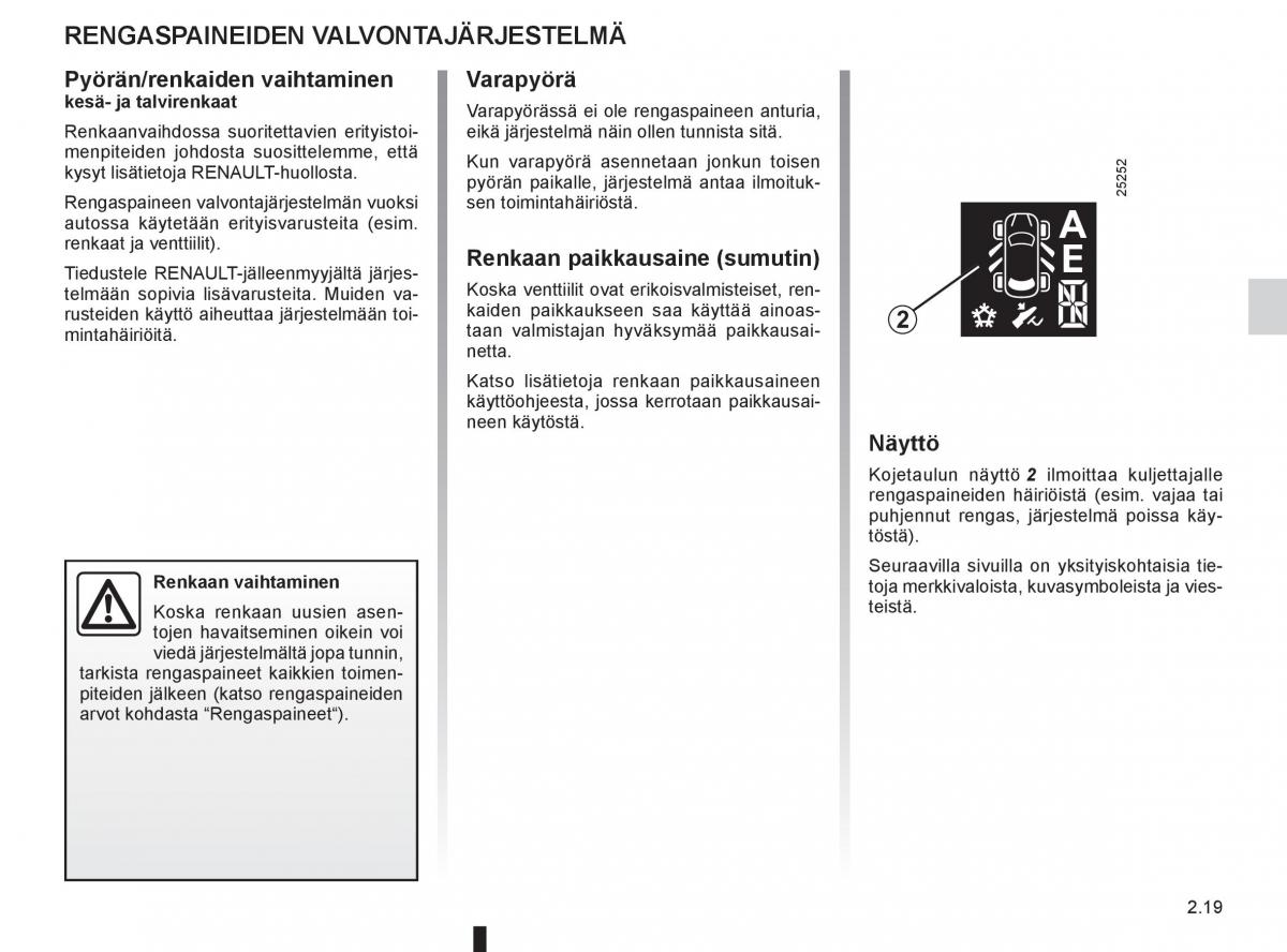 Renault Clio IV 4 omistajan kasikirja / page 117