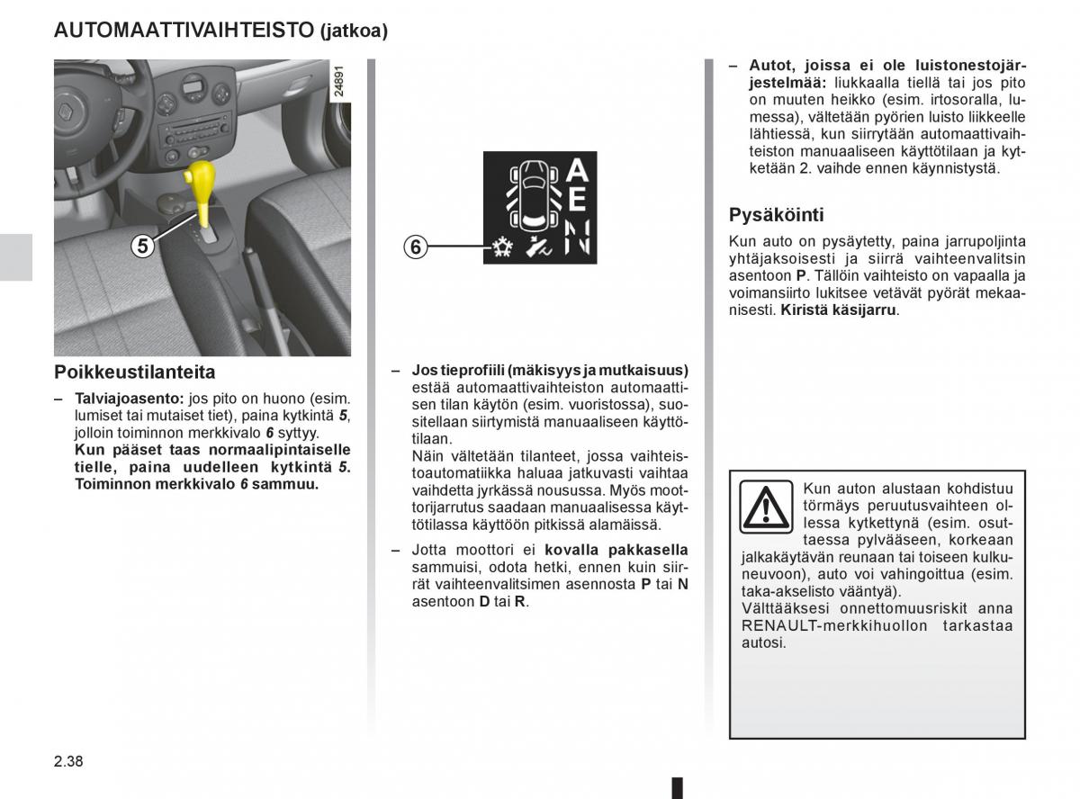 Renault Clio IV 4 omistajan kasikirja / page 136