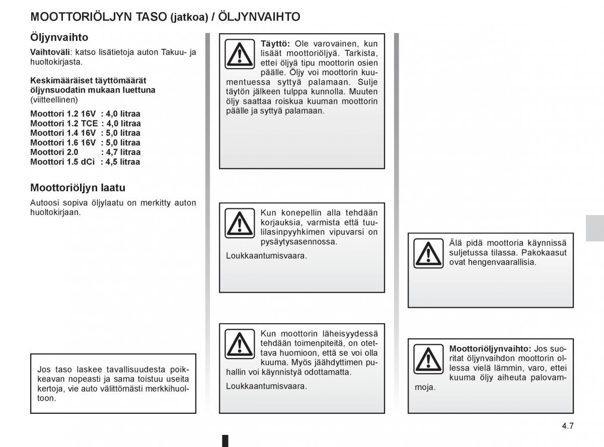 Renault Clio IV 4 omistajan kasikirja / page 191