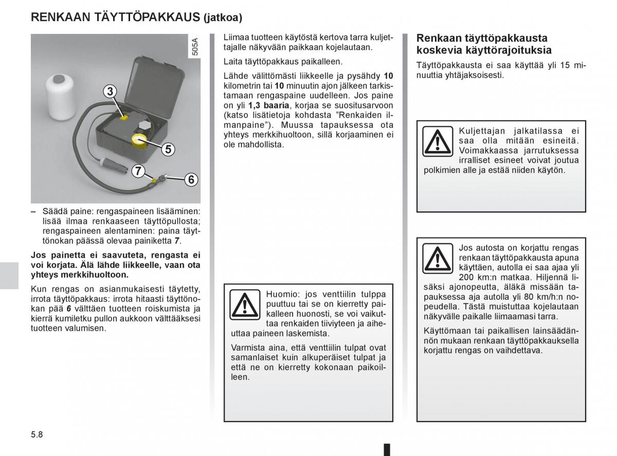 Renault Clio IV 4 omistajan kasikirja / page 206