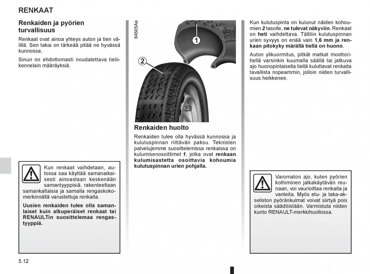 Renault Clio IV 4 omistajan kasikirja / page 210