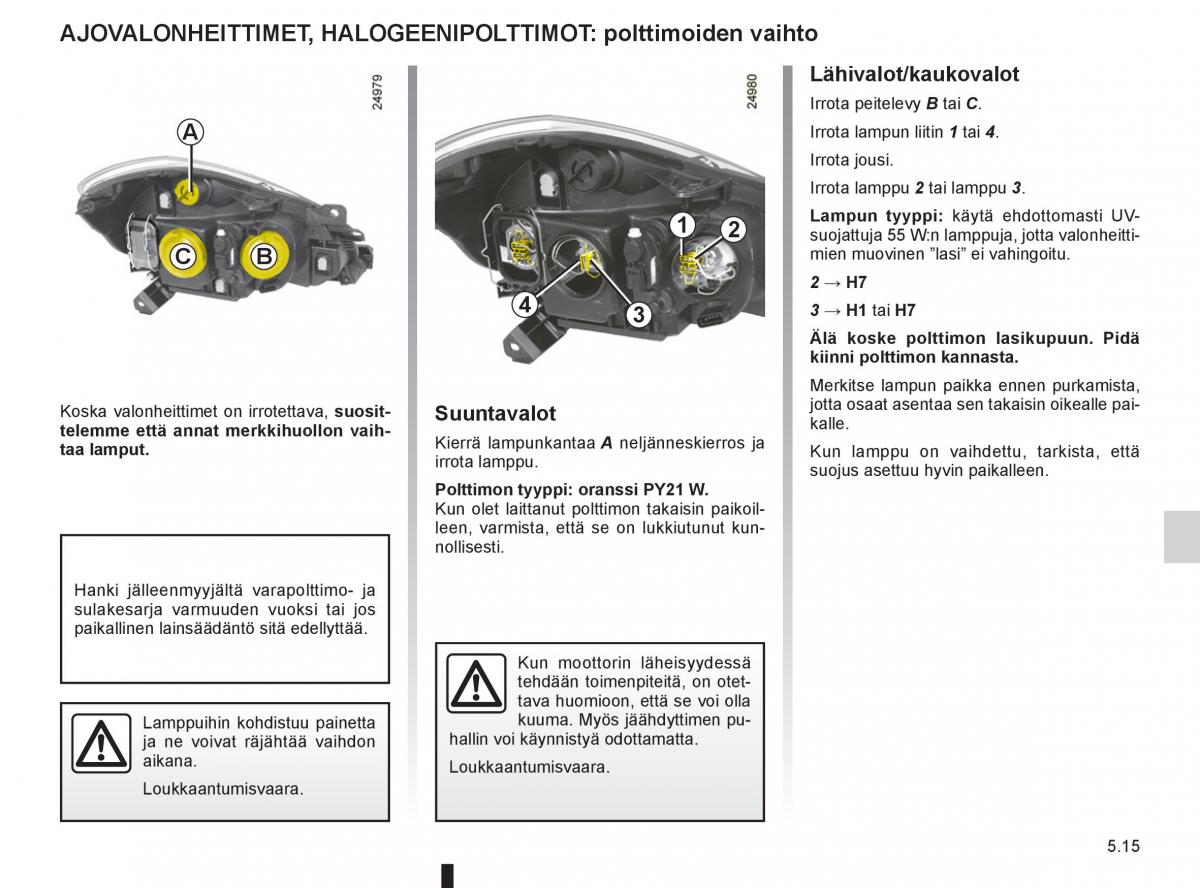 Renault Clio IV 4 omistajan kasikirja / page 213