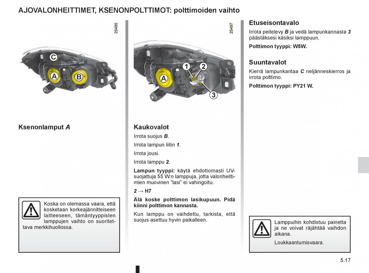 Renault Clio IV 4 omistajan kasikirja / page 215