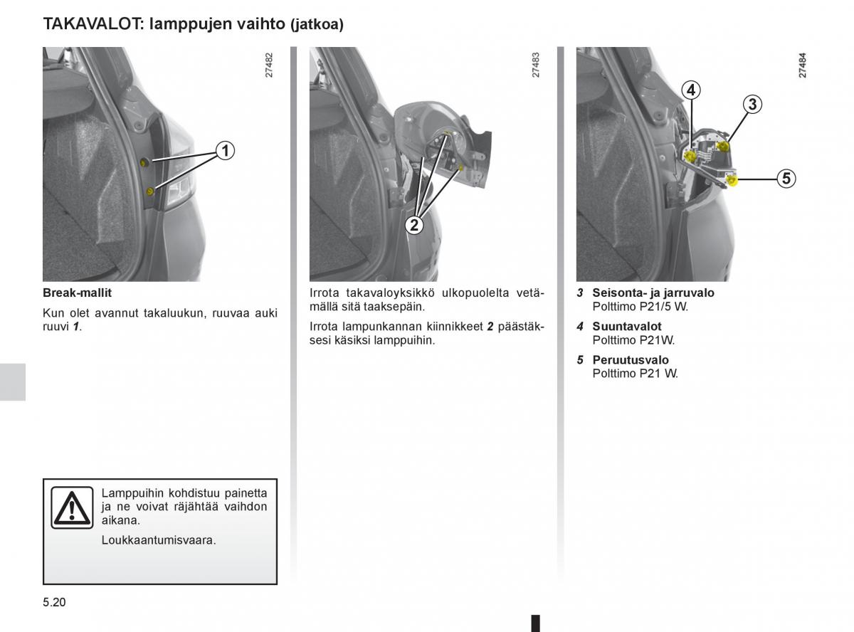 Renault Clio IV 4 omistajan kasikirja / page 218