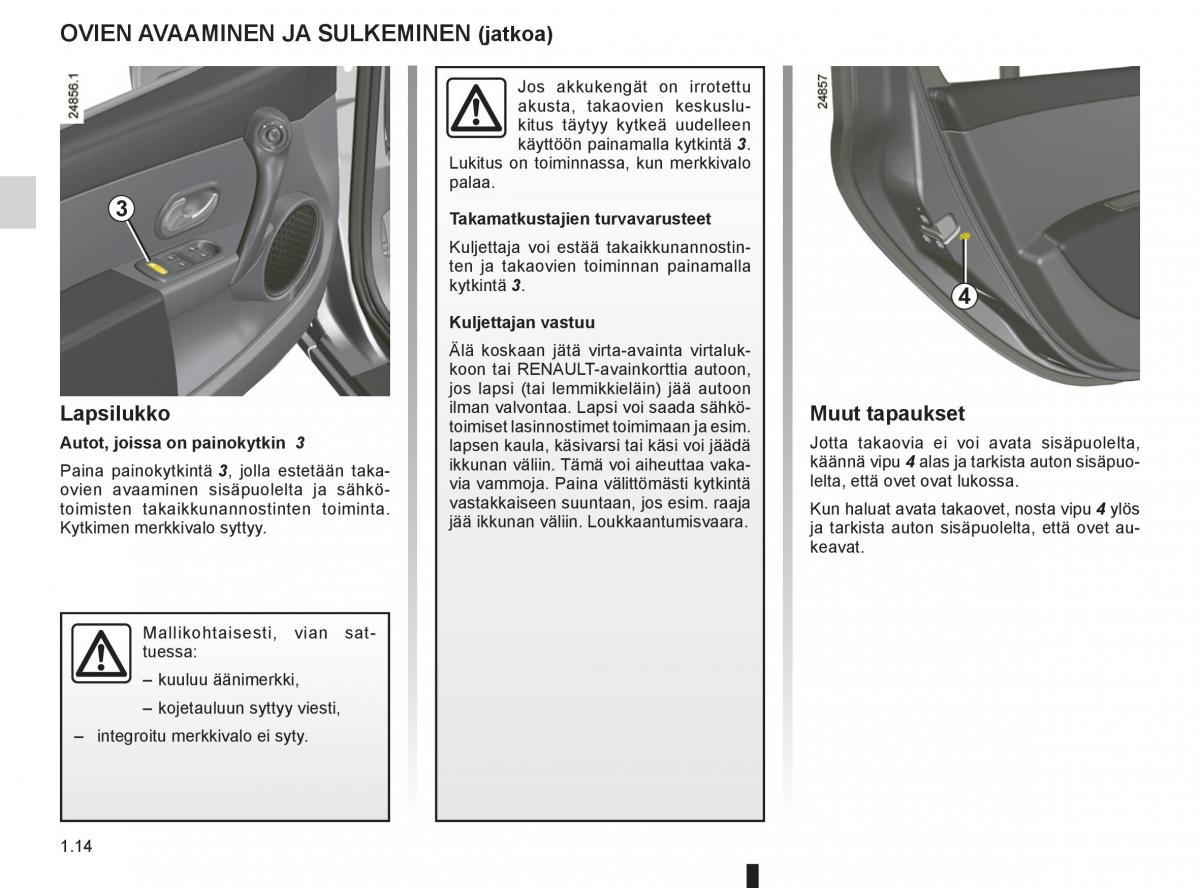 Renault Clio IV 4 omistajan kasikirja / page 22