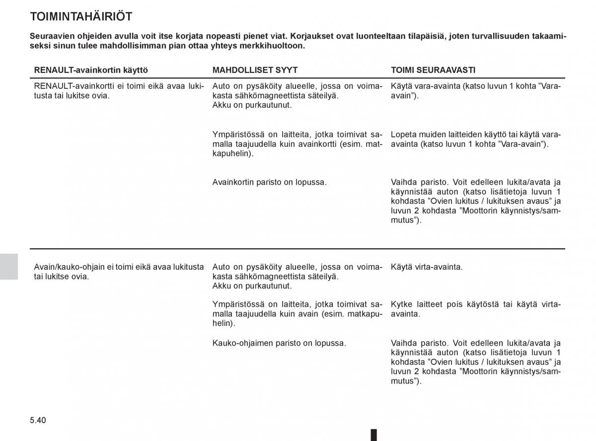 Renault Clio IV 4 omistajan kasikirja / page 238