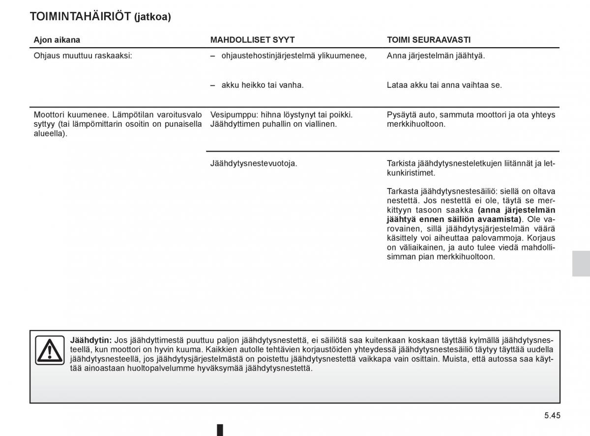 Renault Clio IV 4 omistajan kasikirja / page 243