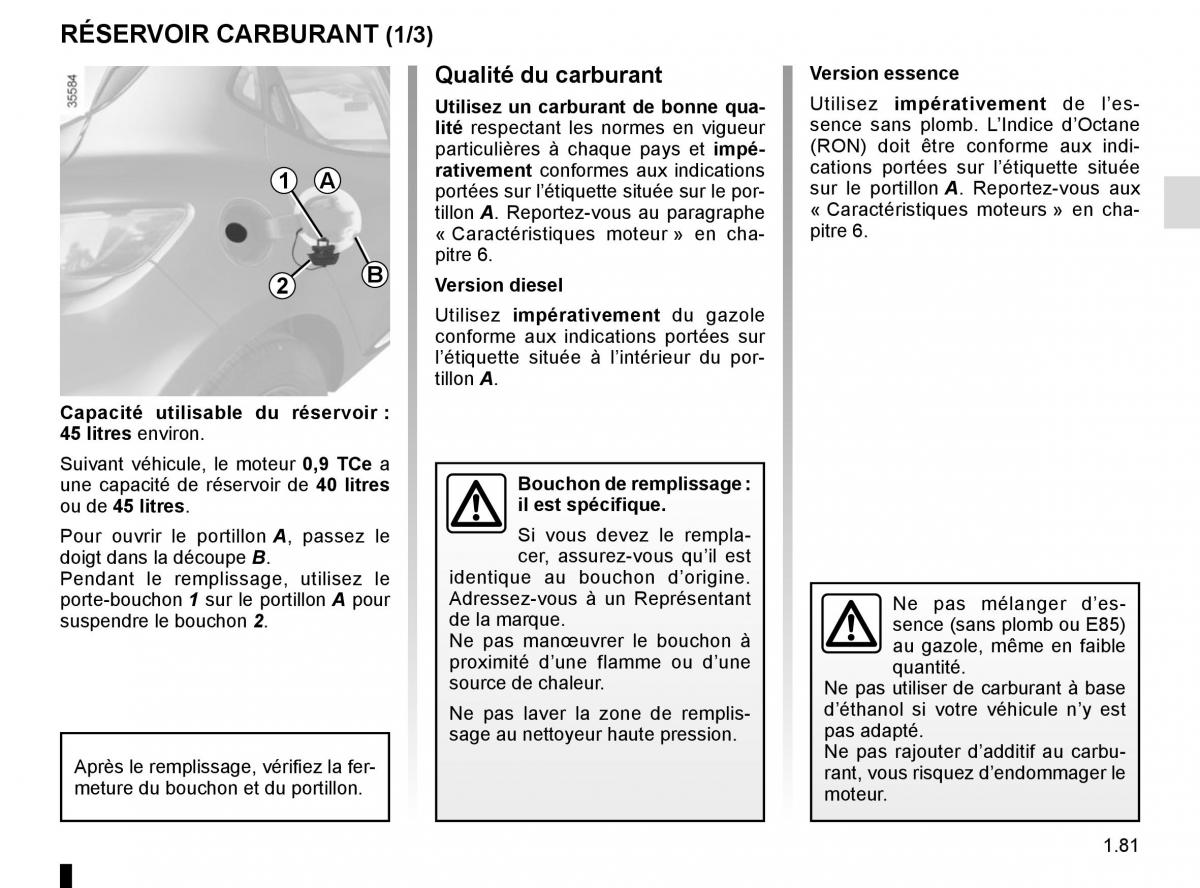 Renault Clio IV 4 manuel du proprietaire / page 87