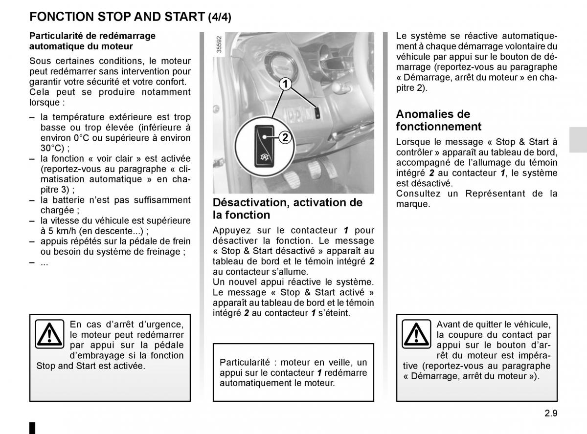 Renault Clio IV 4 manuel du proprietaire / page 99