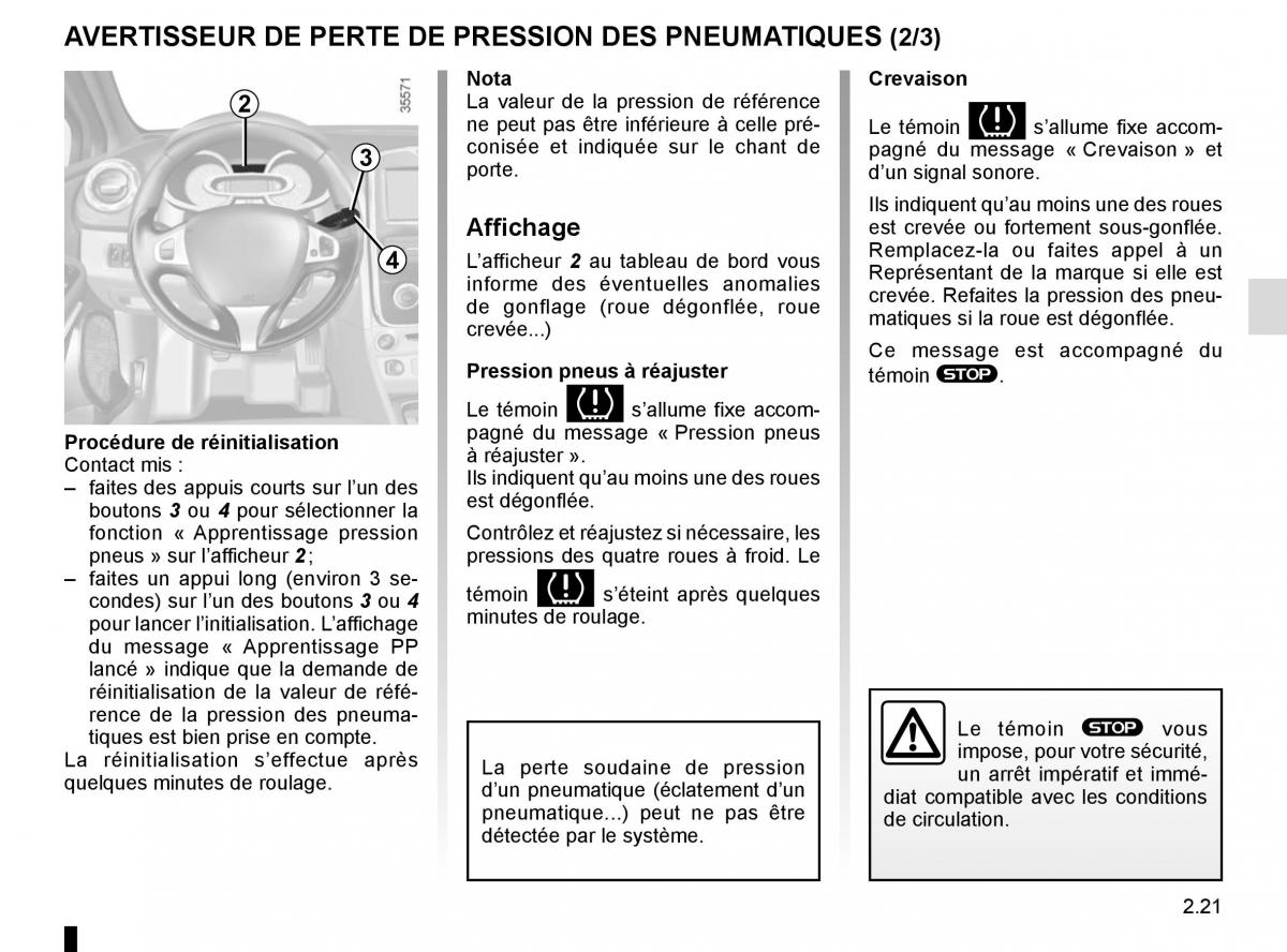 Renault Clio IV 4 manuel du proprietaire / page 111