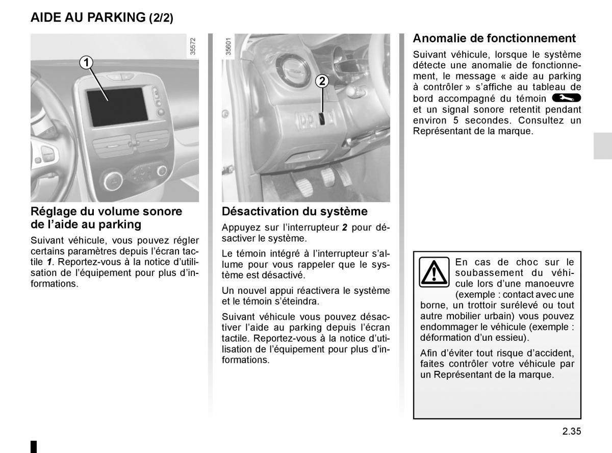 Renault Clio IV 4 manuel du proprietaire / page 125