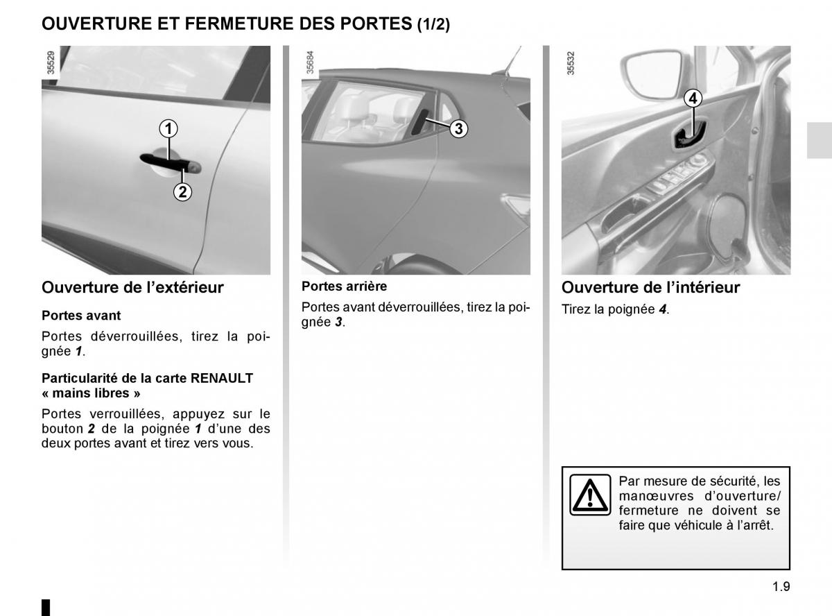 Renault Clio IV 4 manuel du proprietaire / page 15