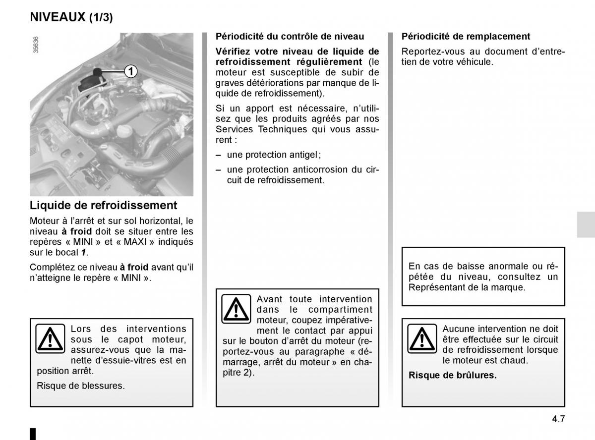 Renault Clio IV 4 manuel du proprietaire / page 169