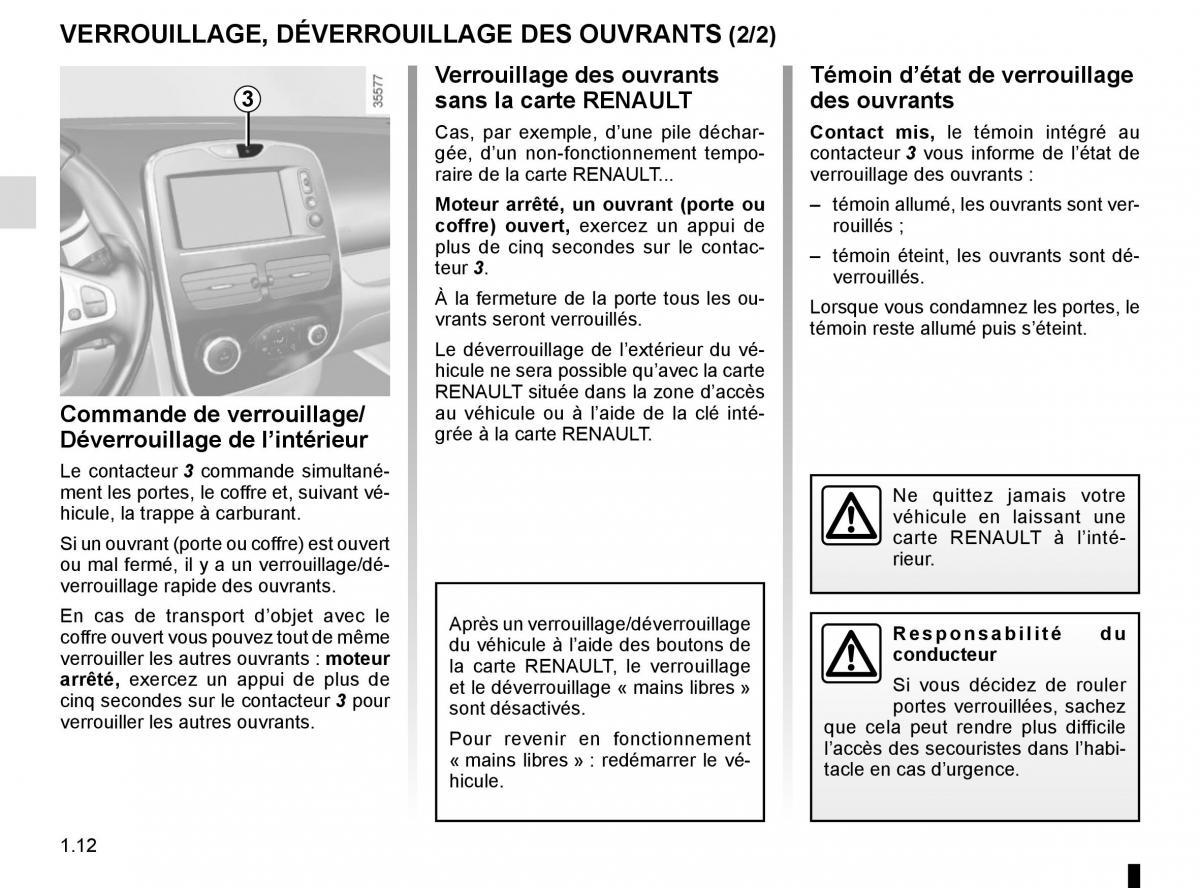 Renault Clio IV 4 manuel du proprietaire / page 18