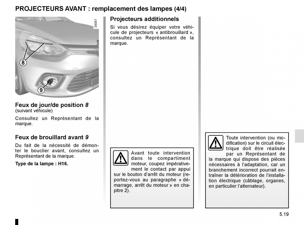 Renault Clio IV 4 manuel du proprietaire / page 197