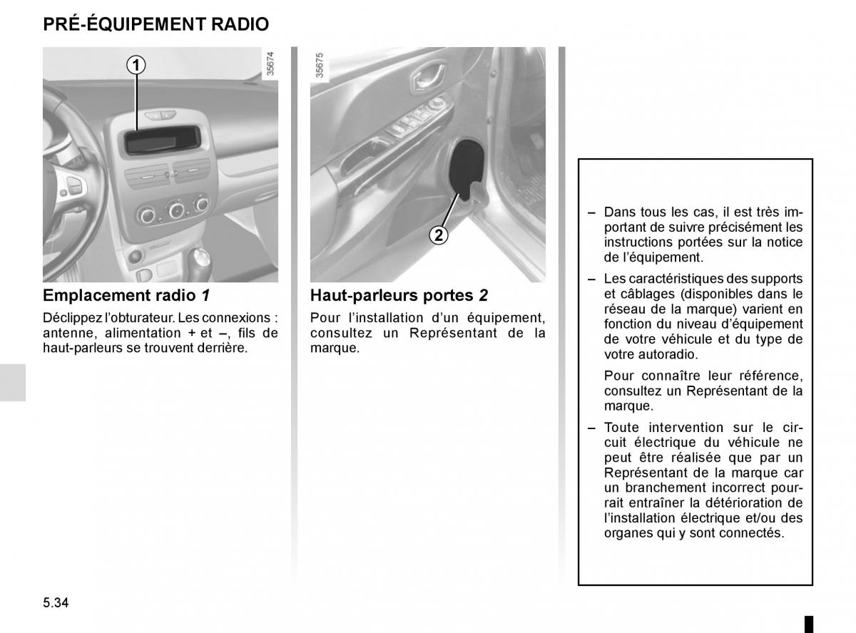 Renault Clio IV 4 manuel du proprietaire / page 212