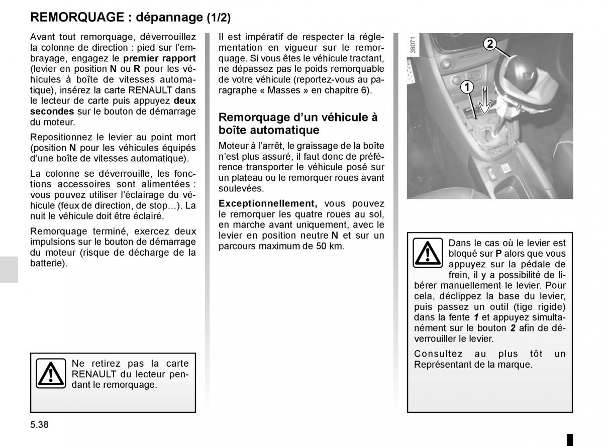 Renault Clio IV 4 manuel du proprietaire / page 216