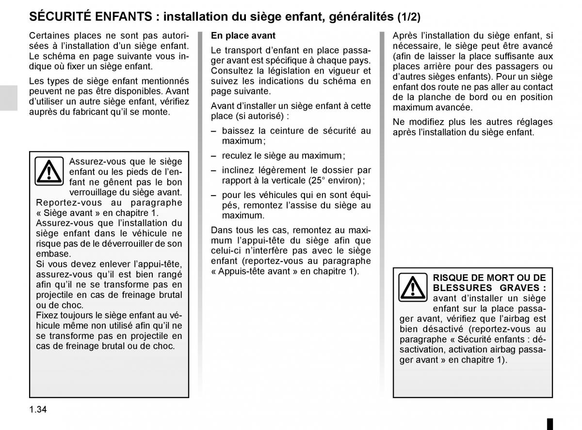 Renault Clio IV 4 manuel du proprietaire / page 40