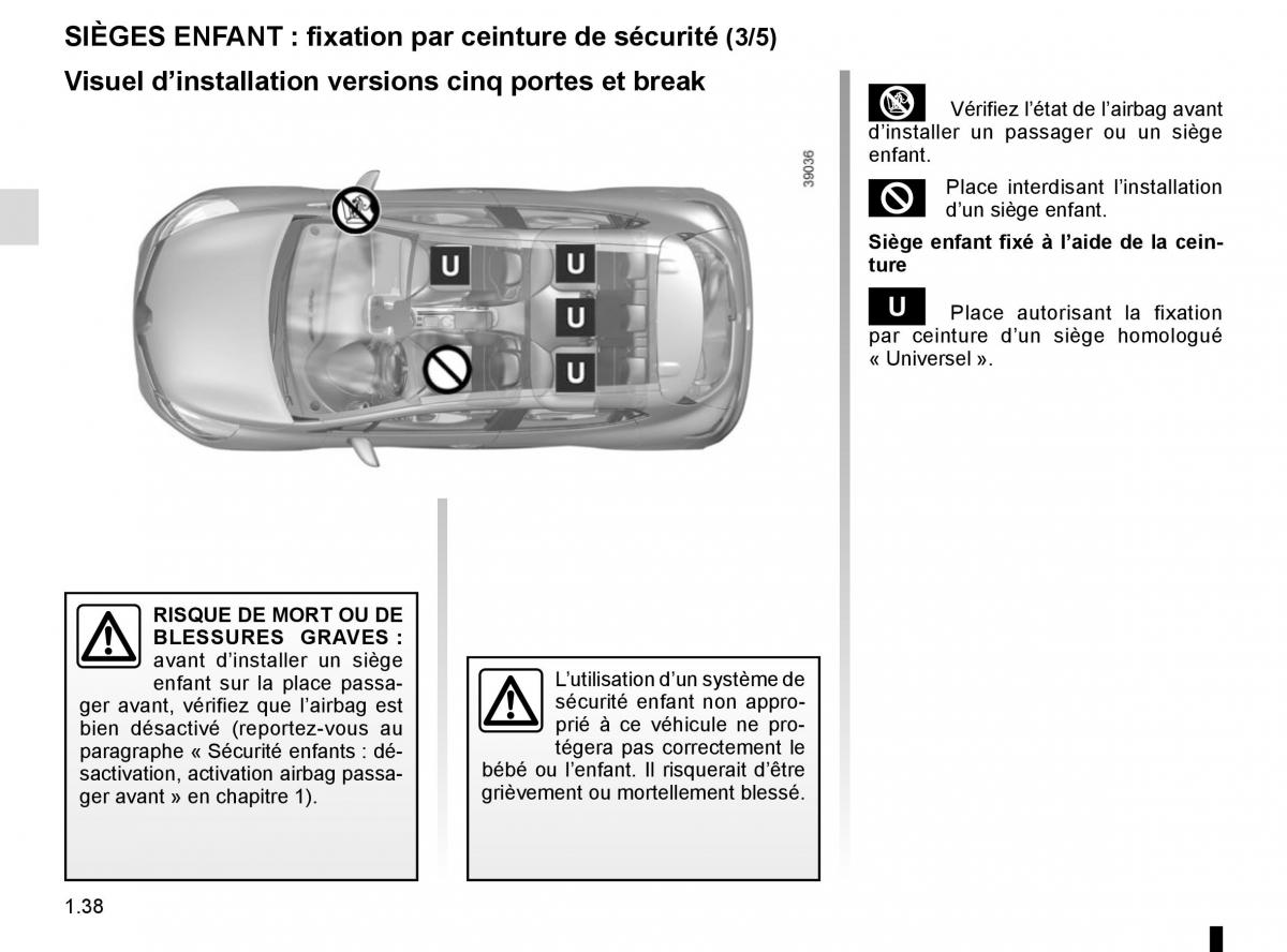 Renault Clio IV 4 manuel du proprietaire / page 44