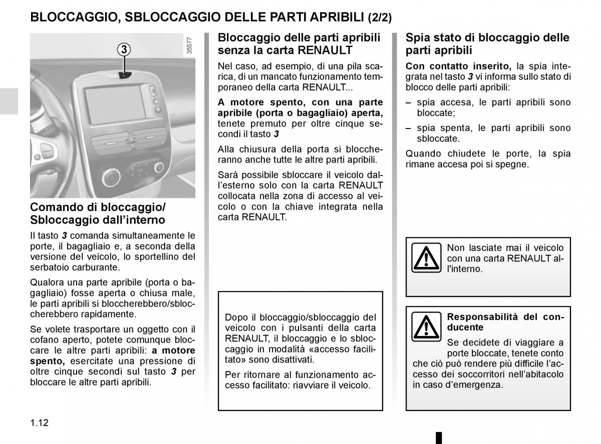 Renault Clio IV 4 manuale del proprietario / page 18