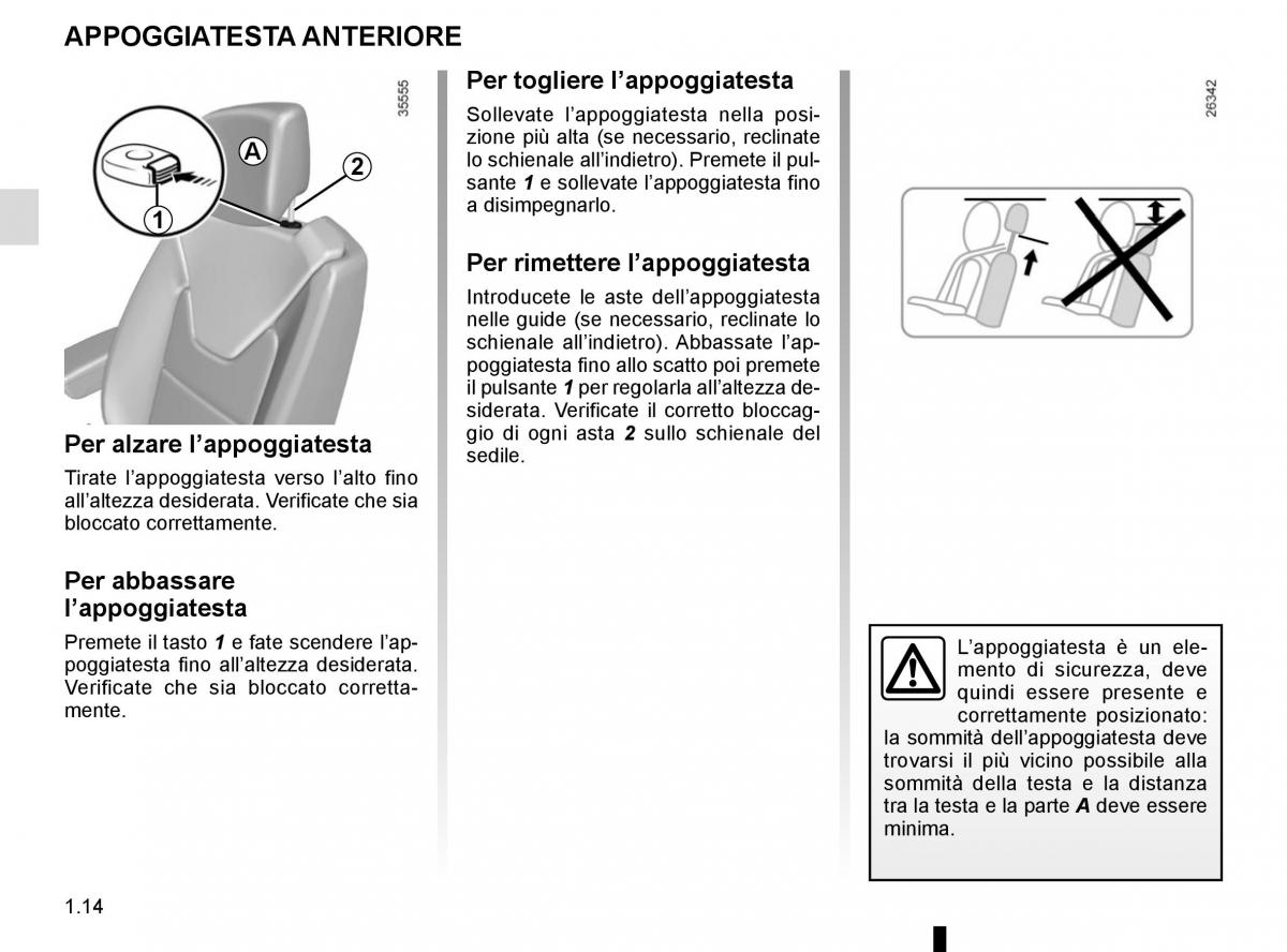 Renault Clio IV 4 manuale del proprietario / page 20