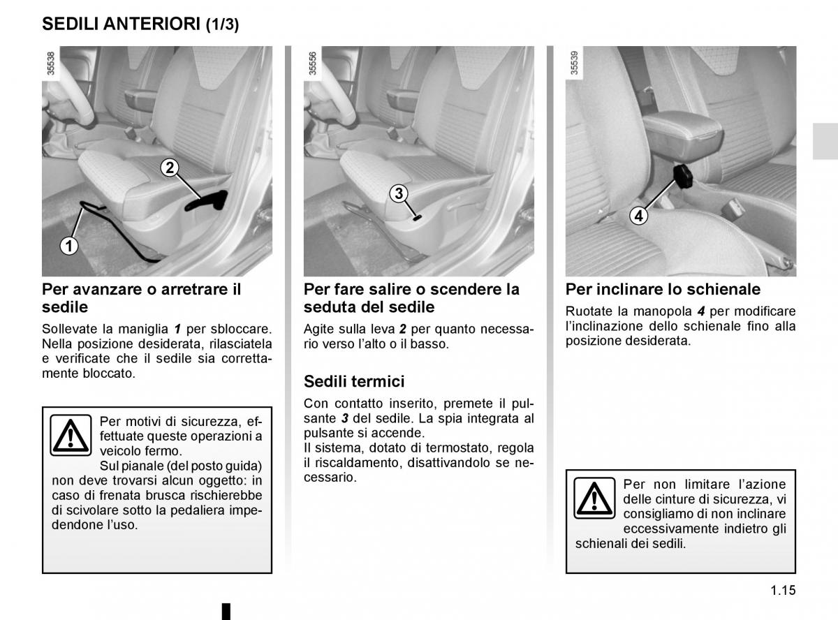 Renault Clio IV 4 manuale del proprietario / page 21