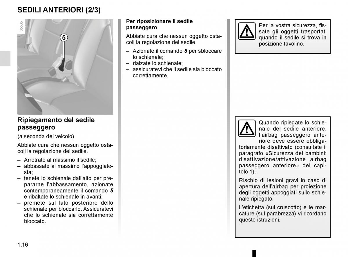 Renault Clio IV 4 manuale del proprietario / page 22