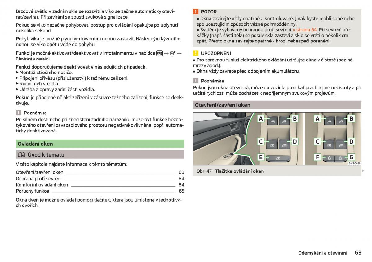 Skoda Kodiaq navod k obsludze / page 65