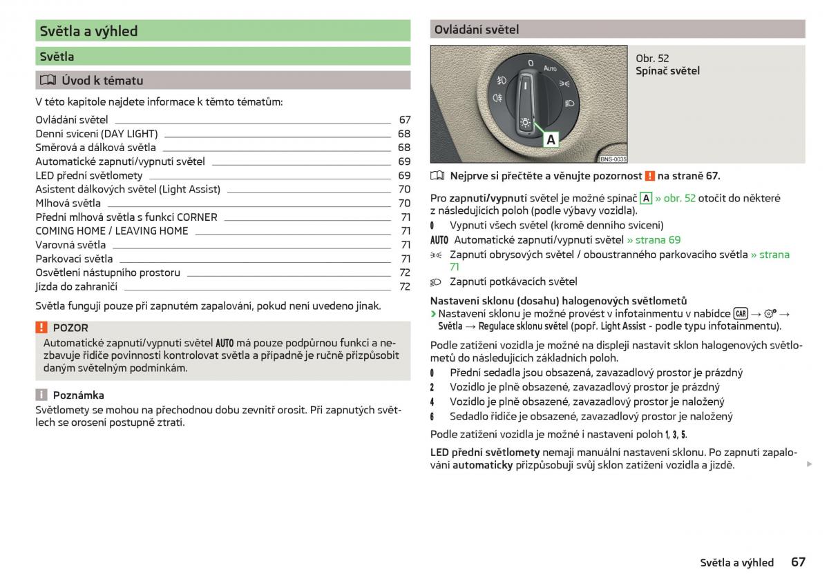 Skoda Kodiaq navod k obsludze / page 69