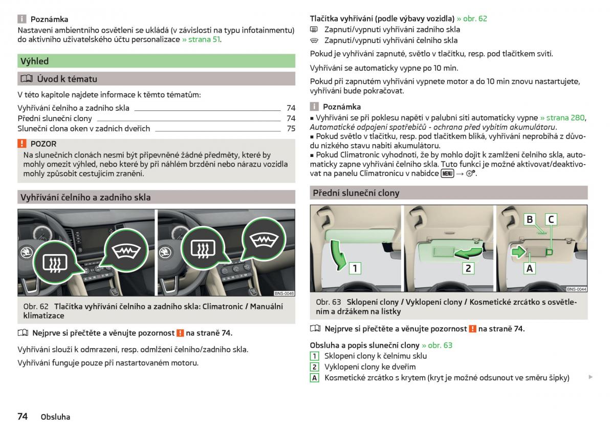 Skoda Kodiaq navod k obsludze / page 76