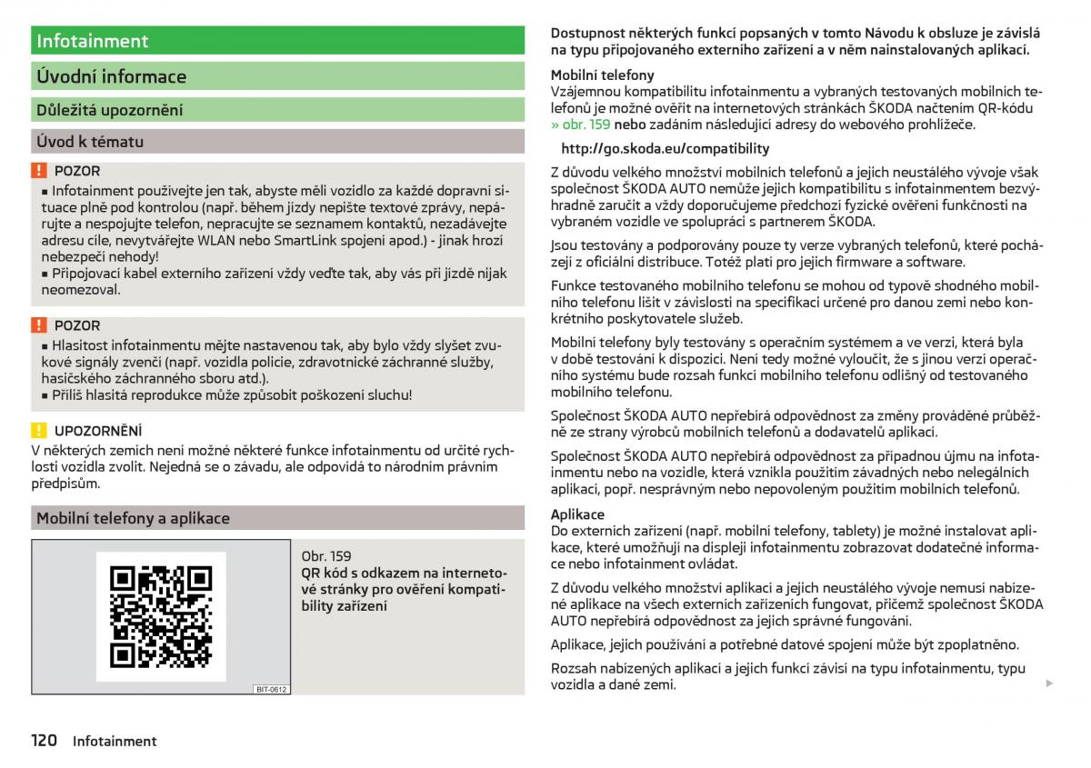 Skoda Kodiaq navod k obsludze / page 122