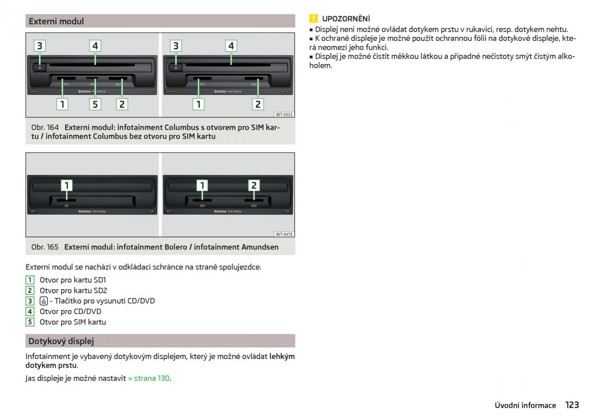 Skoda Kodiaq navod k obsludze / page 125