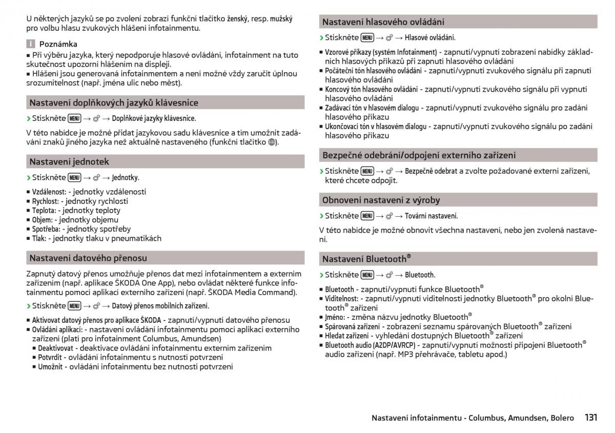 Skoda Kodiaq navod k obsludze / page 133