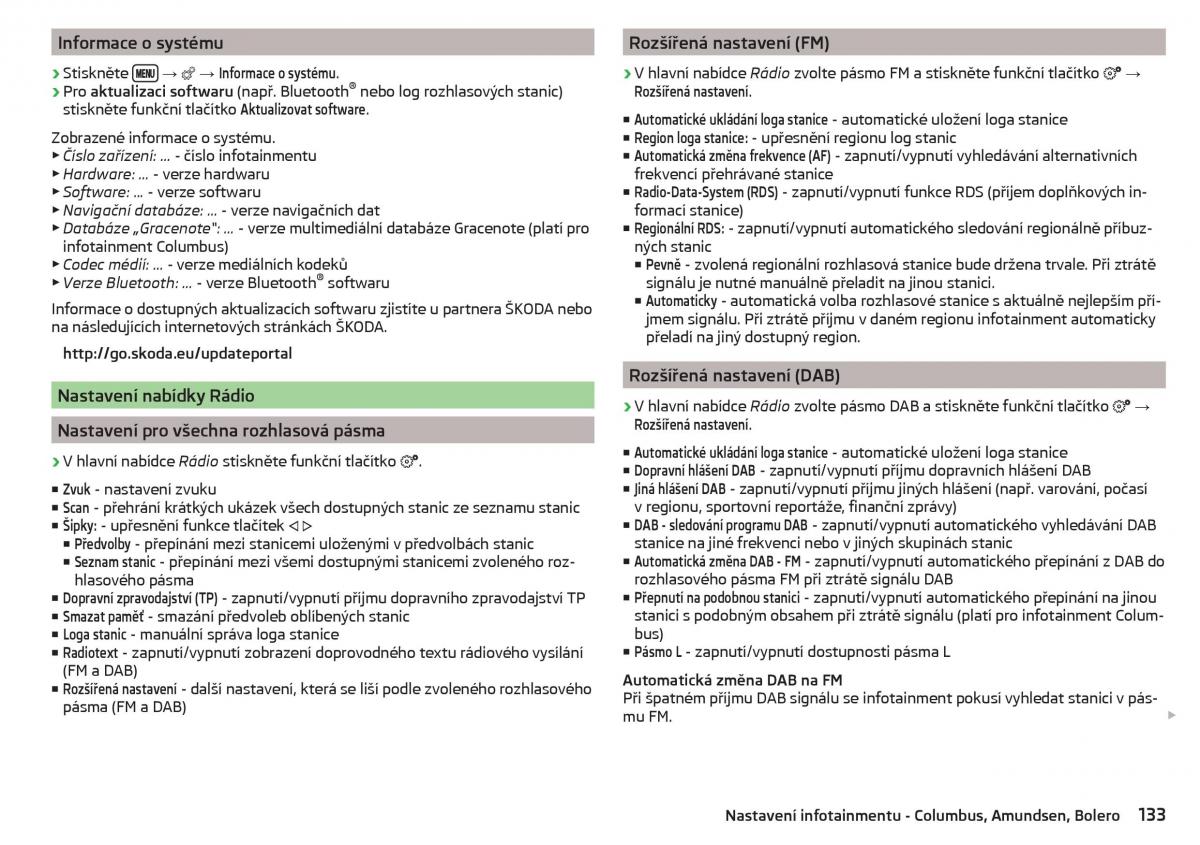 Skoda Kodiaq navod k obsludze / page 135