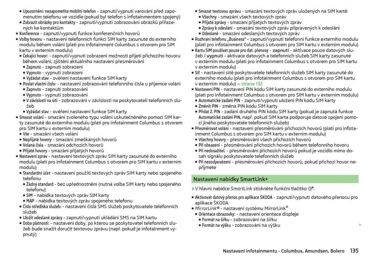 Skoda Kodiaq navod k obsludze / page 137