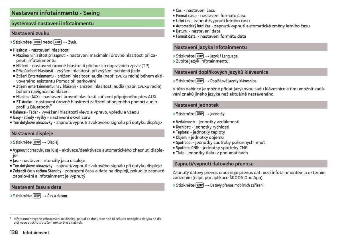 Skoda Kodiaq navod k obsludze / page 140