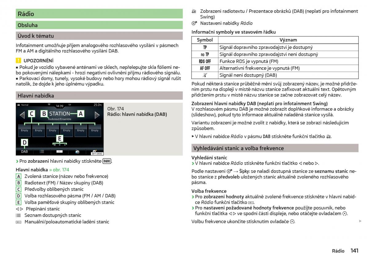 Skoda Kodiaq navod k obsludze / page 143