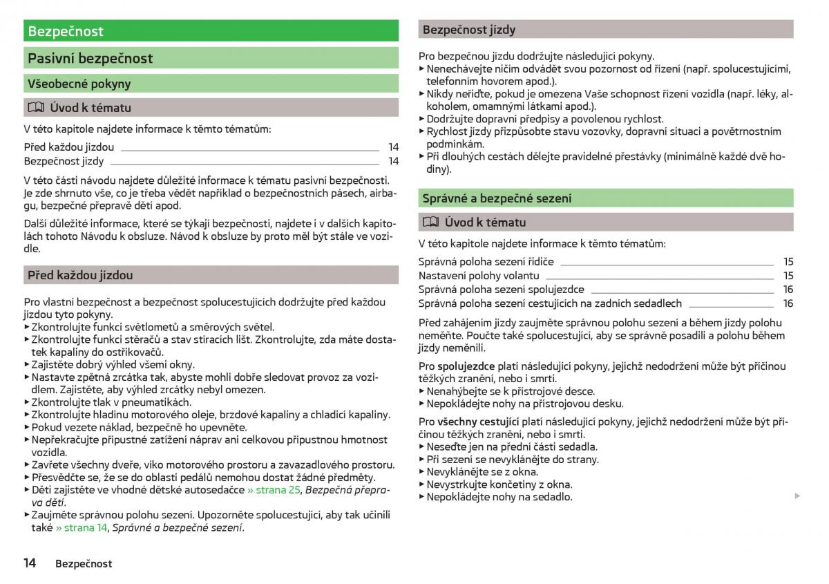 Skoda Kodiaq navod k obsludze / page 16