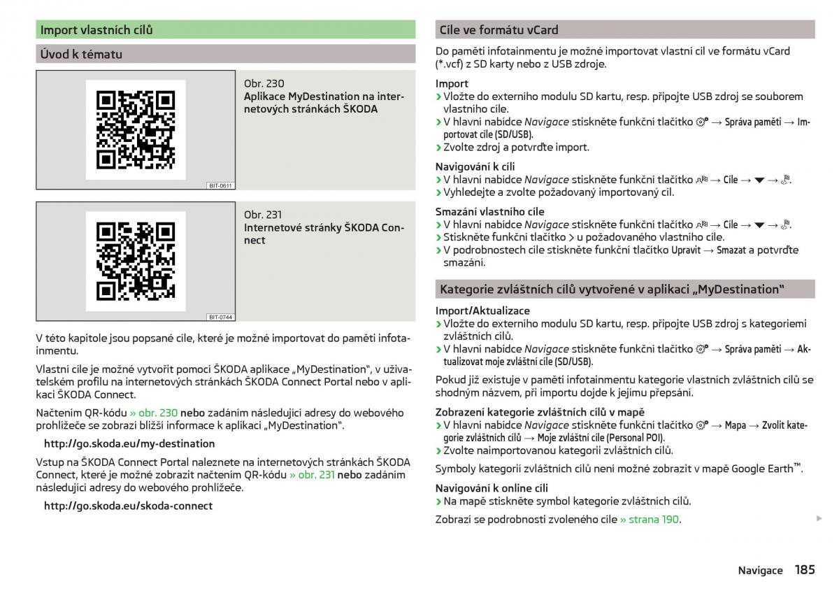 Skoda Kodiaq navod k obsludze / page 187