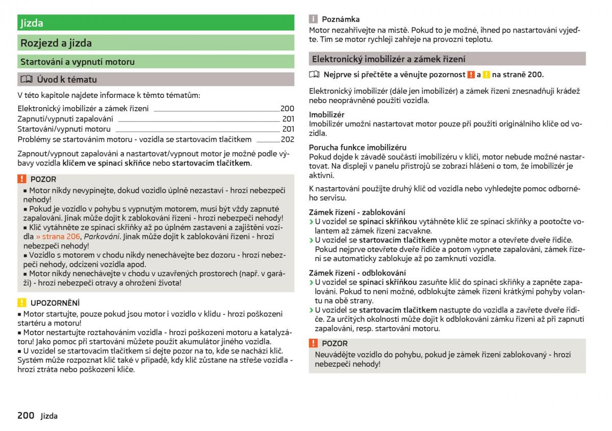 Skoda Kodiaq navod k obsludze / page 202