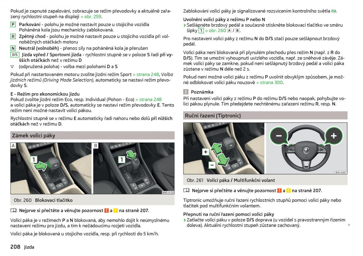 Skoda Kodiaq navod k obsludze / page 210