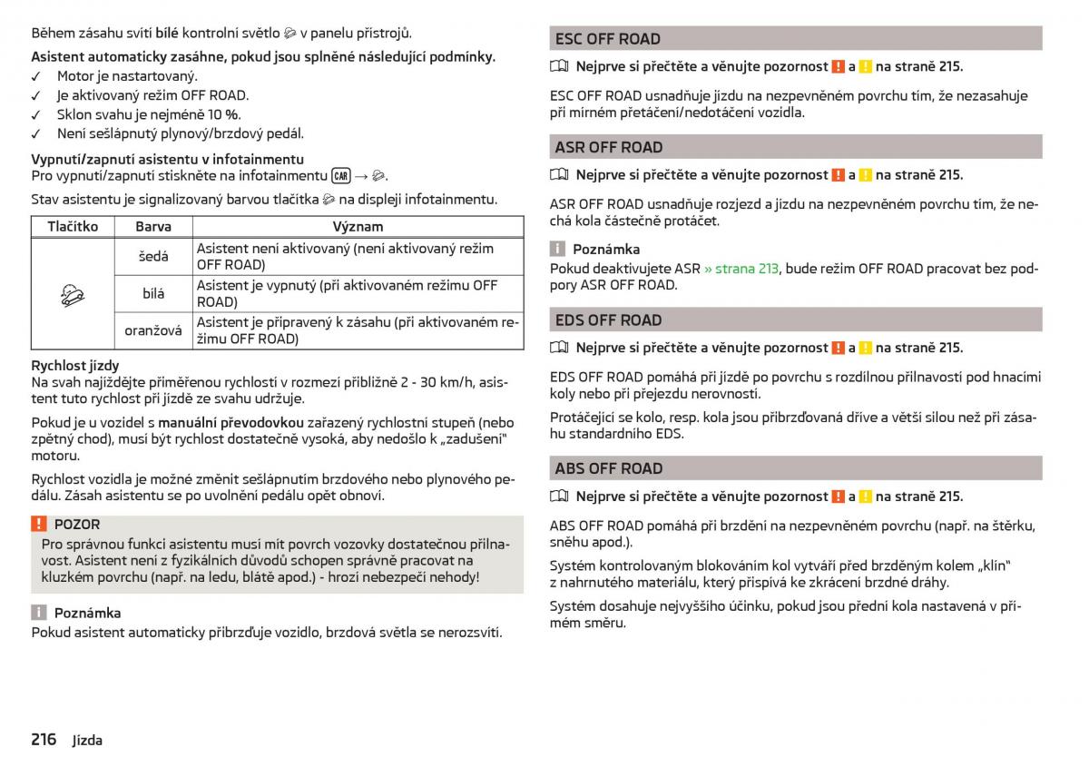 Skoda Kodiaq navod k obsludze / page 218