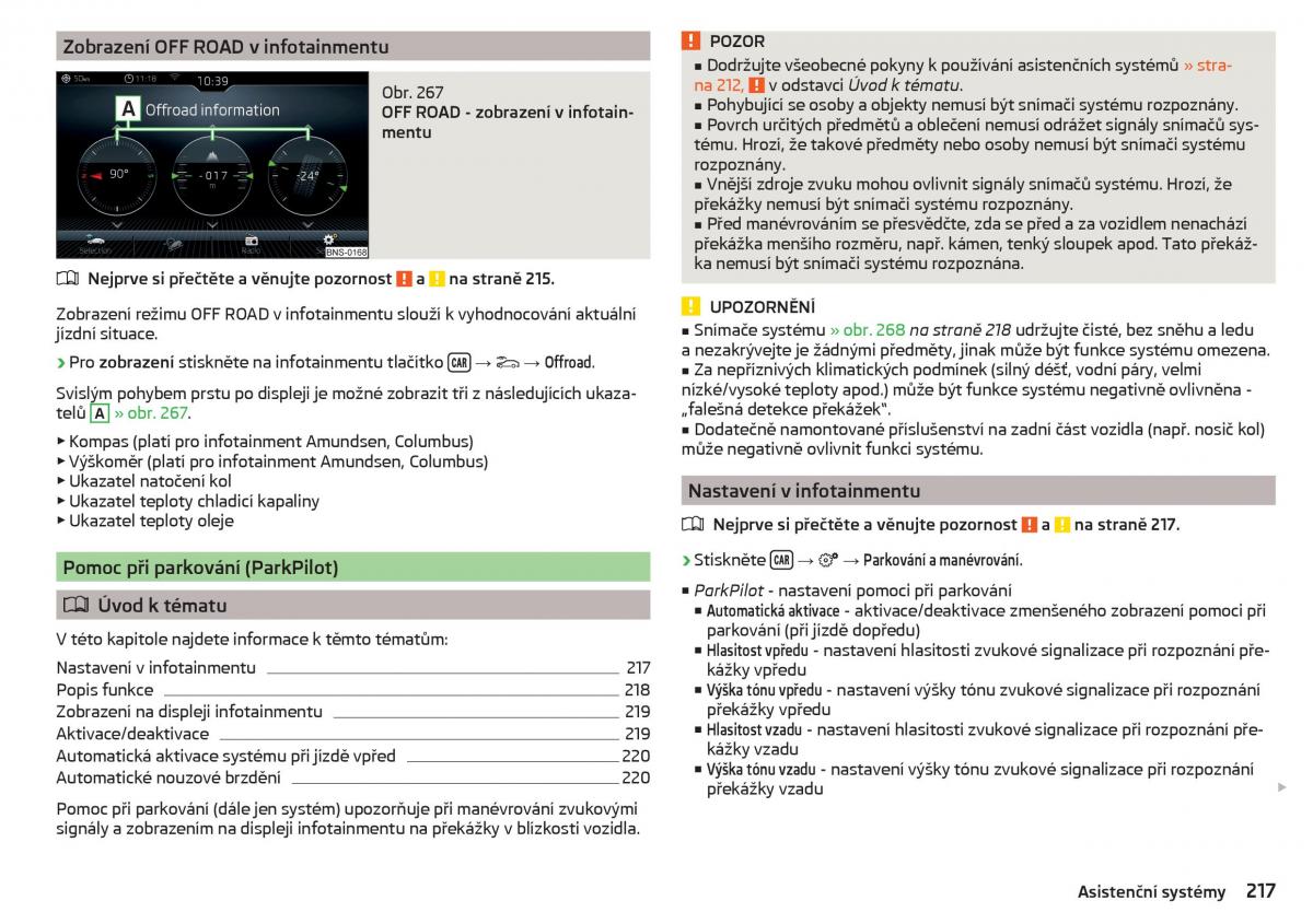 Skoda Kodiaq navod k obsludze / page 219