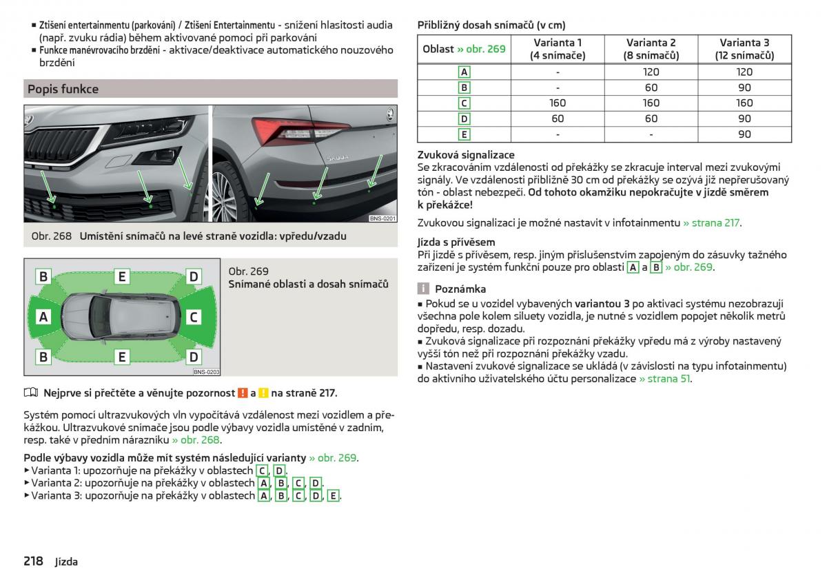 Skoda Kodiaq navod k obsludze / page 220