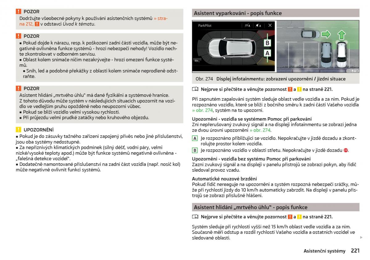 Skoda Kodiaq navod k obsludze / page 223