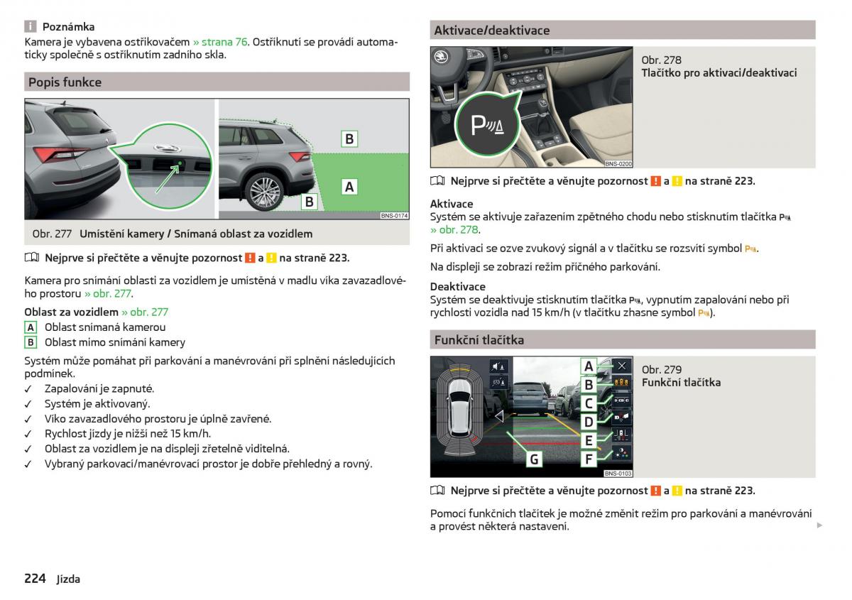 Skoda Kodiaq navod k obsludze / page 226