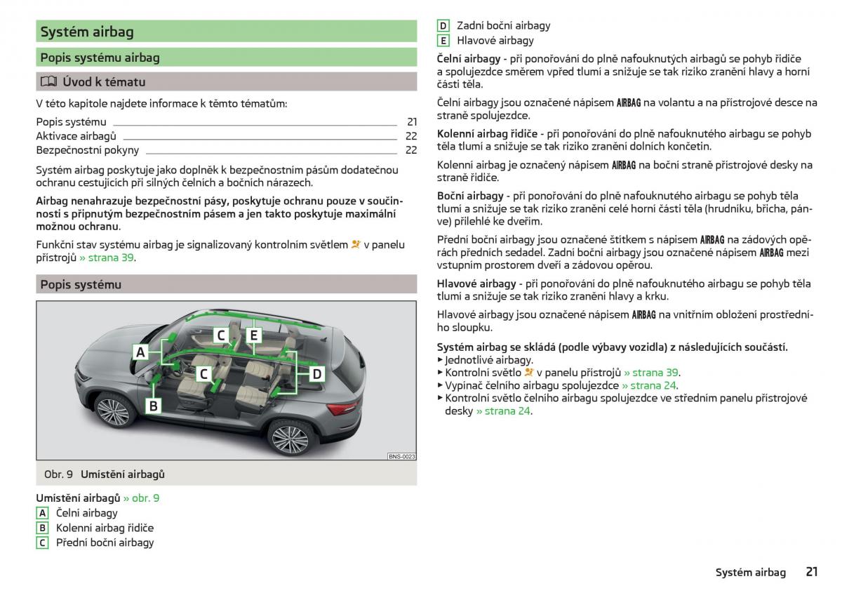 Skoda Kodiaq navod k obsludze / page 23