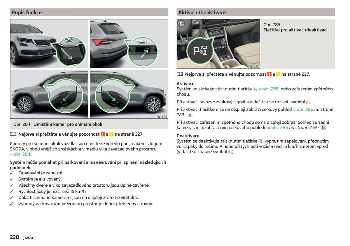 Skoda Kodiaq navod k obsludze / page 230