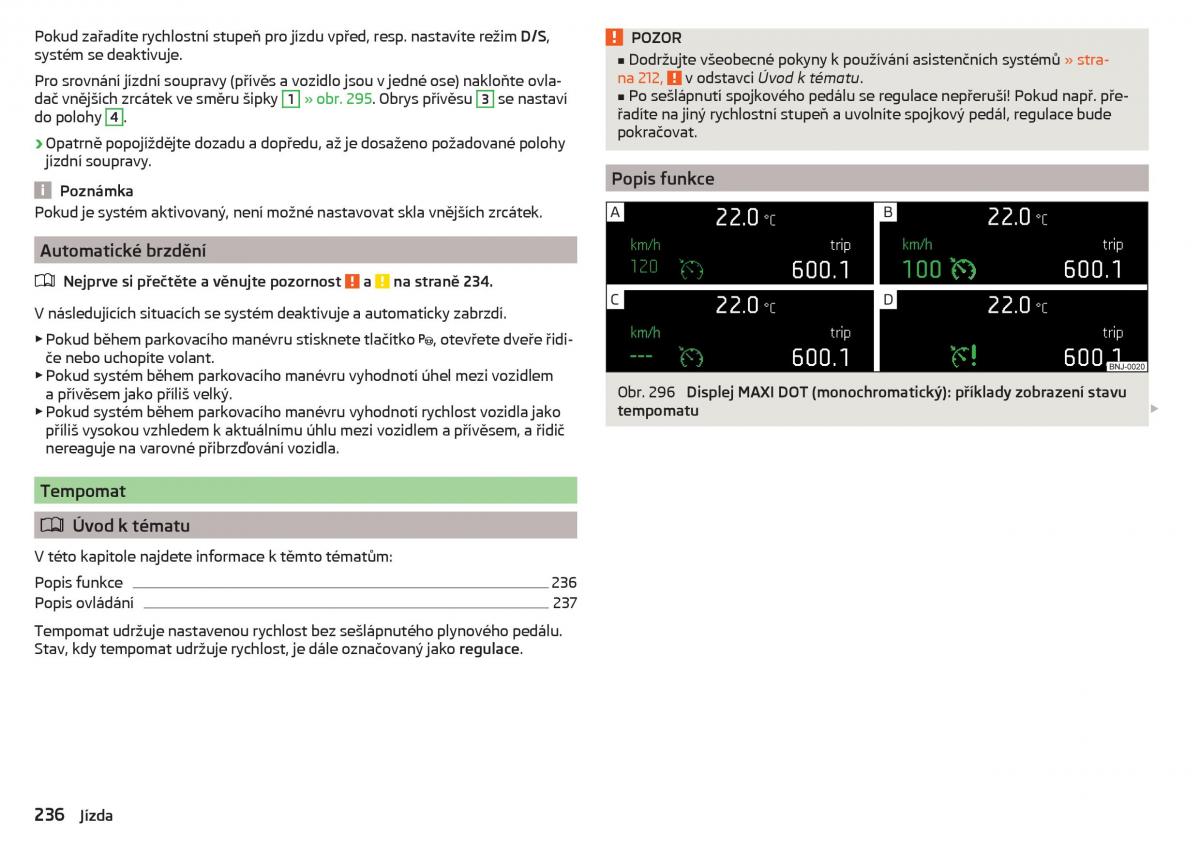 Skoda Kodiaq navod k obsludze / page 238