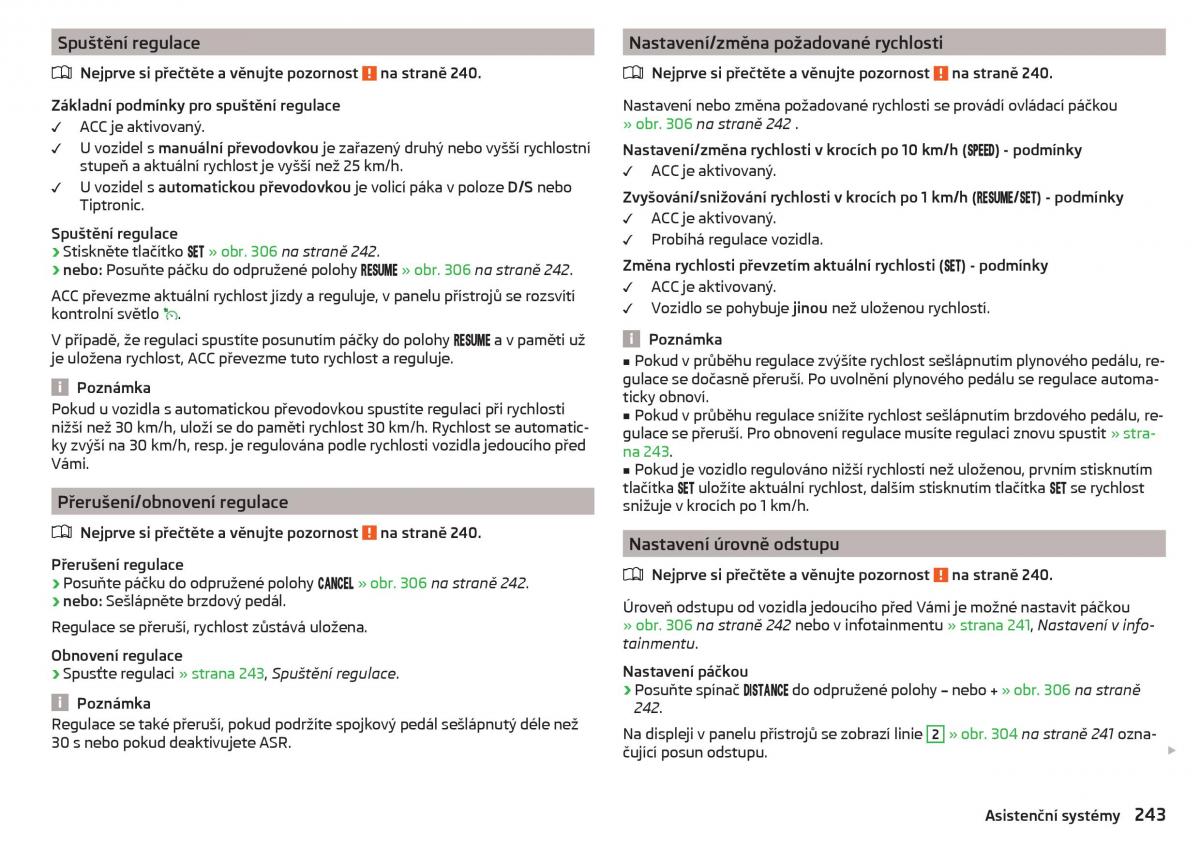 Skoda Kodiaq navod k obsludze / page 245